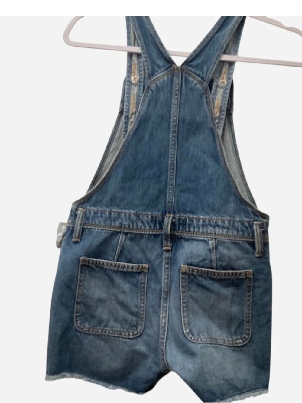Pre-owned Old Navy Denim Short Overalls in Blue